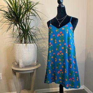 Blue Cactus Print Dress